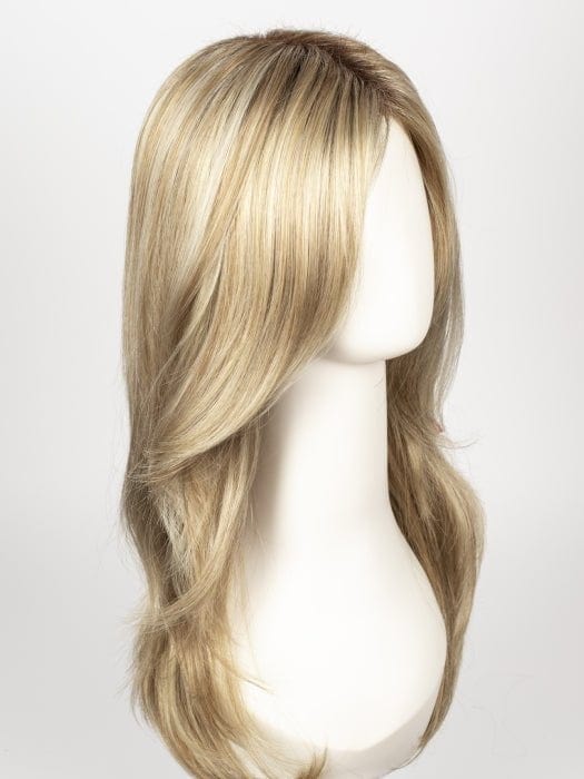CREAMY-TOFFEE-R | Rooted Dark with Light Platinum Blonde and Light Honey Blonde 50/50 blend