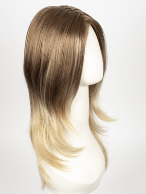 S14-26/88RO SUNSHINE | Medium Natural-Ash Blonde & Medium Red-Gold Blonde Blend roots to midlength, Light Natural Gold Blonde Blend mid-length to ends