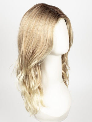 27T613S8 SHADED SUN | Medium Natural Red-Gold Blonde & Pale Natural Gold Blonde Blend and Tipped, Shaded with Medium Brown