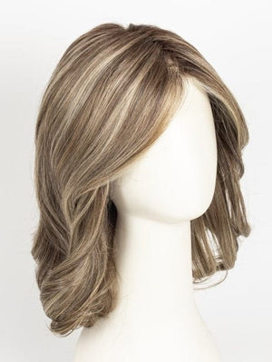 RL12/22SS SHADED CAPPUCCINO | Light Golden Brown Evenly Blended with Cool Platinum Blonde Highlights with Dark Roots