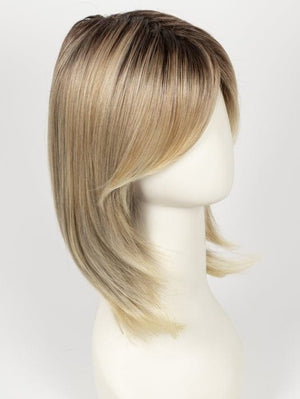 SAHARA-BEIGE-SHADED 16.22.20 | Medium Golden Blonde, Light Strawberry Blonde, and Light Ash Blonde blend with dark shaded root