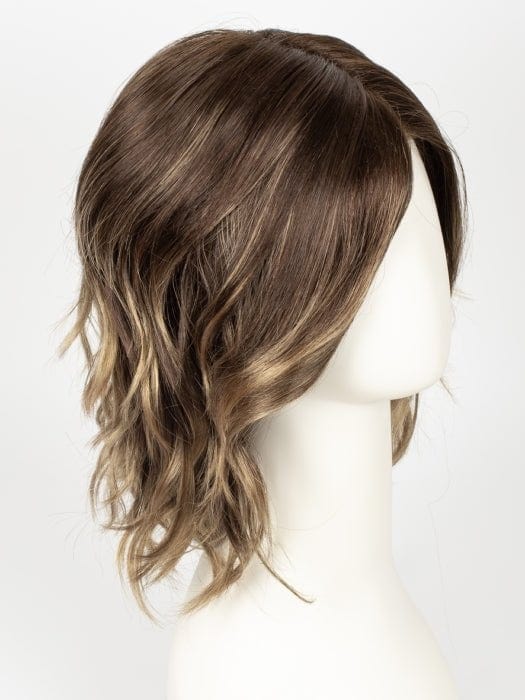 TOFFEE-LATTE | Light Chestnut Brown Base with Caramel Blonde Highlights