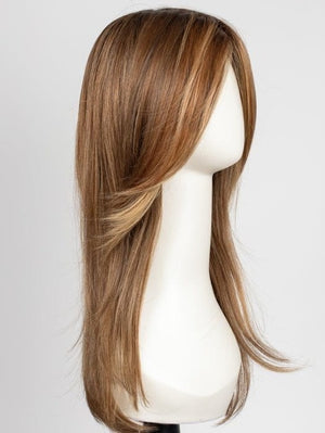 LIGHT-BERNSTEIN-ROOTED 27.12.26 | Light Auburn, Light Honey Blonde, and Light Reddish Brown Blend and Dark Roots