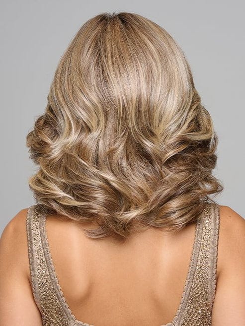 FLIP THE SCRIPT by Raquel Welch in RL12/22SS SHADED CAPPUCCINO | Light Golden Brown Evenly Blended with Cool Platinum Blonde Highlights with Dark Roots