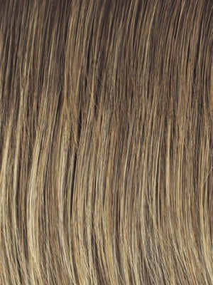 RL12/22SS SHADED CAPPUCCINO | Light Golden Brown Evenly Blended with Cool Platinum Blonde Highlights with Dark Roots