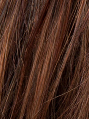 HOT CHOCOLATE ROOTED | Medium Brown, Reddish Brown, and Light to Medium Auburn blend with dark Roots