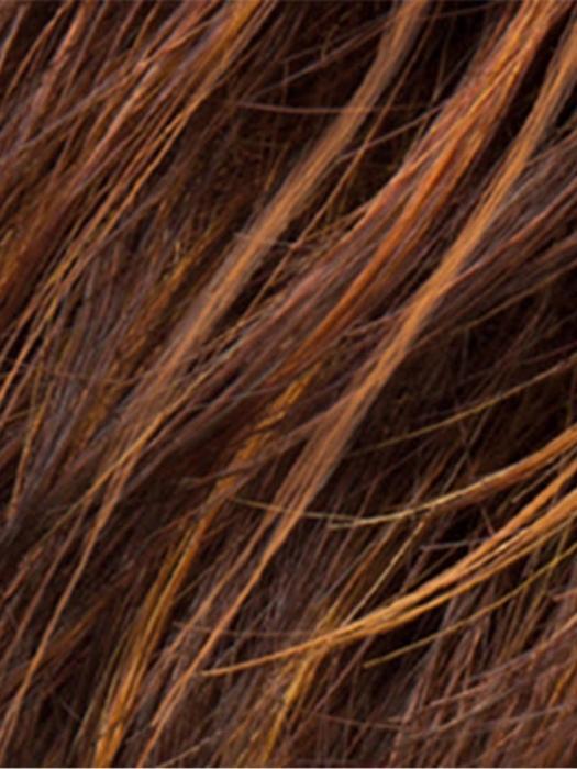 HAZELNUT MIX | Medium to Light Reddish Brown Blend with Light Auburn on top, with a Medium to Light Reddish Brown nape