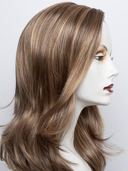 24BT18S8 | Medium Natural Ash and Light Natural Gold Blonde Blend, Shaded with Medium Brown
