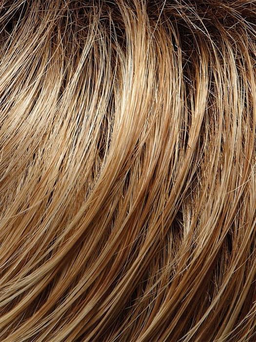 27T613S8 | Medium Red-Gold Blonde and Light Gold Blond Blend with Tips, Shaded with Dark Gold Brown