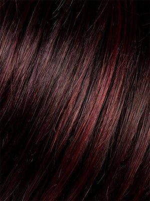 AUBERGINE MIX | Darkest Brown with hints of Plum at base and Bright Cherry Red and Dark Burgundy Highlights