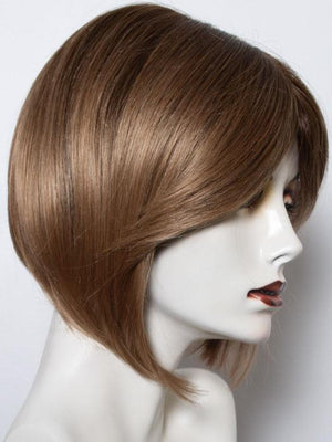 MACADAMIA-LR | The root is soft brown color that melts into a beige blonde color.
