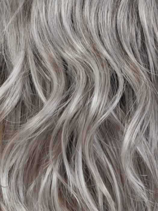 CHROMERT1B | Gray & White With 25% Medium Brown Blend & Off-Black Roots