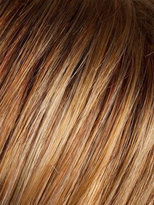 COGNAC ROOTED | Medium Copper Red, Copper Red, and Butterscotch Blonde Highlights