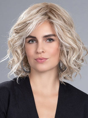 LOVELY by Ellen Wille in CHAMPAGNE ROOTED 16.25.24 | Medium Blonde and Lightest Ash Blonde blend with Lightest Golden Blonde and Shaded Roots