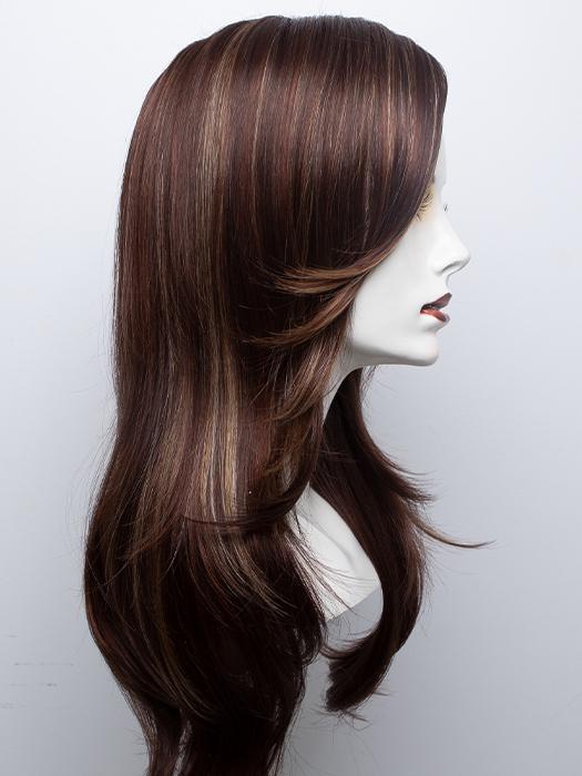 RAZBERRY ICE R | Rooted Dark Medium Auburn base with Copper and Strawberry Blonde highlights