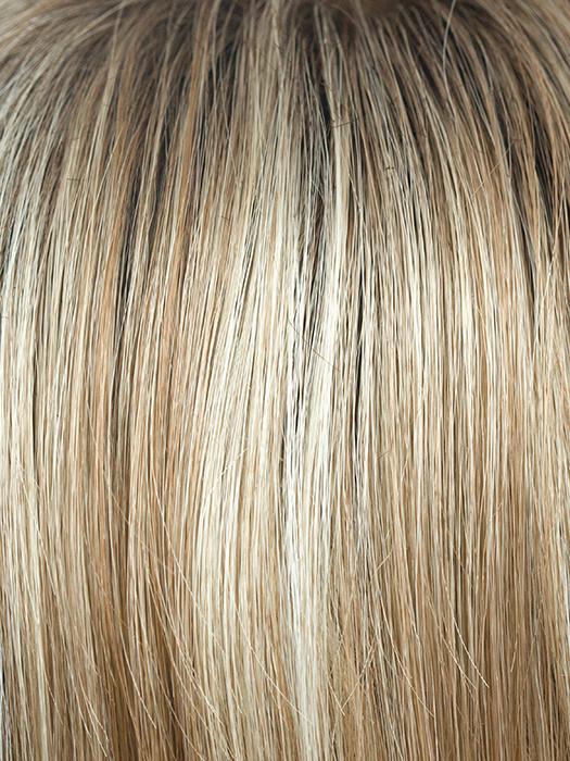 SUGAR CANE R | Rooted Platinum Blonde and Strawberry Blonde evenly blended base with Light Auburn highlight