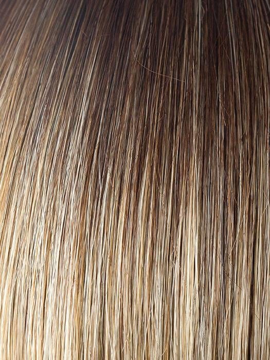 CREAMY-TOFFEE-LR | Longer Rooted Dark with Light Platinum Blonde and Light Honey Blonde