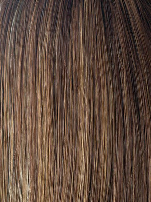 ALMOND SPICE | Rooted Dark Brown with Med. Brown Base with Honey and Platinum Blonde Highlights