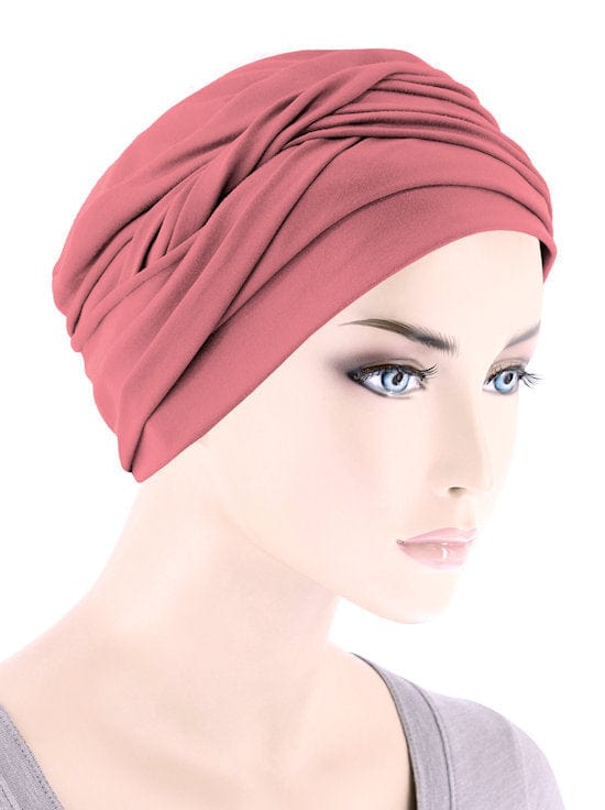 TWISTY TURBAN - BUTTERY SOFT ROSE PINK