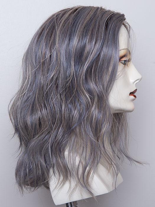 ICE BLUE ROOTED | Seamless Blend of Slate Gray Mixed with Light Steel Blue and a Touch of White Smoke with Dark Roots