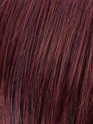 AUBERGINE-MIX 133.131 | Darkest Brown with Hints of Plum at Base and Bright Cherry Red and Dark Burgundy Highlights