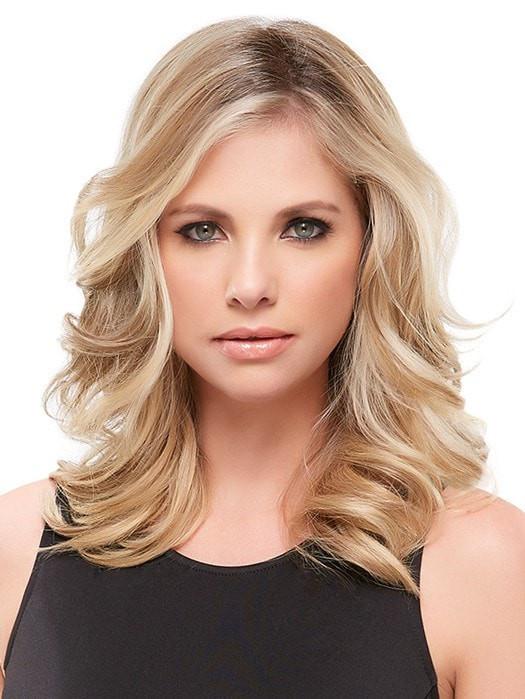 EASIPART HD XL 12" by easihair in 12FS8 SHADED PRALINE | Light Gold Blonde and Pale Natural Blonde Blend, Shaded with Dark Brown