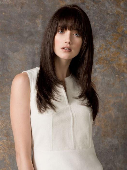 CASCADE by Ellen Wille in ESPRESSO MIX | Bangs have been cut in photo
