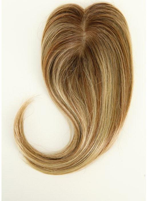 The base is hand-knotted to create the appearance of natural hair growth