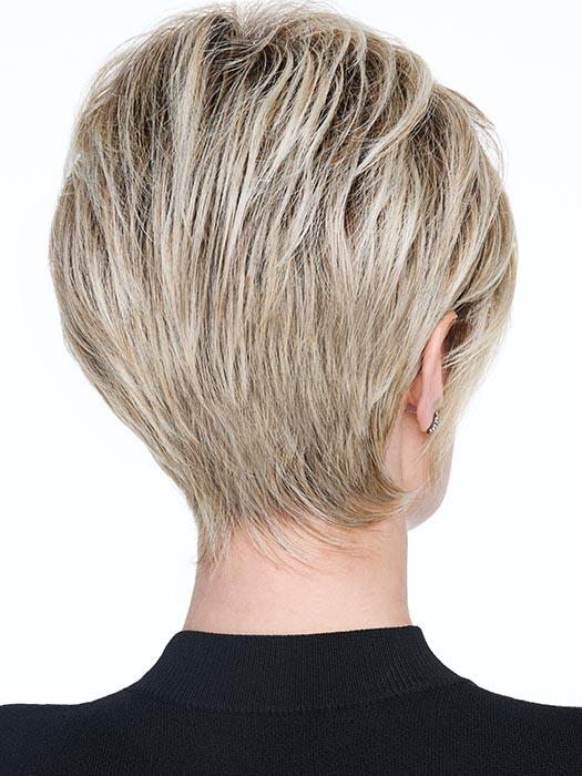 This Short wig style is cool and is tapered at the neckline