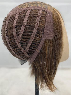 CAP CONSTRUCTION | Lace Front | Monofilament Part | HAZELNUT MIX | Medium Brown base with  Medium Reddish Brown and Copper Red highlights