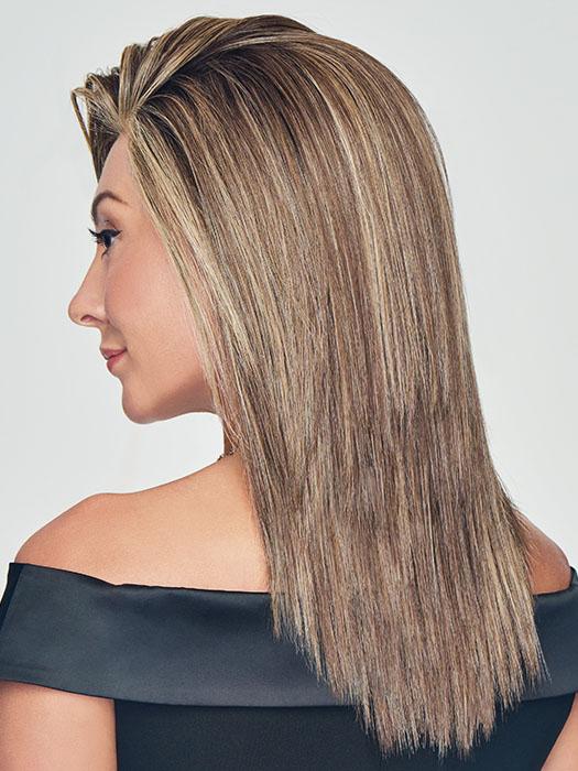 This heat-friendly synthetic wig comes straight and piece-y but can be curled if desired