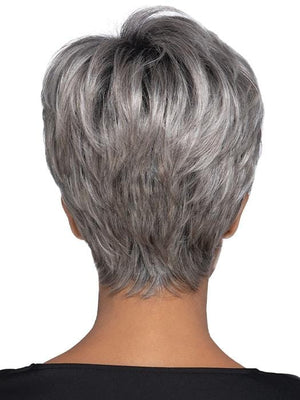 CHROMERT1B  | Gray and White w/ 25% Medium Brown Blend and Off-Black Roots