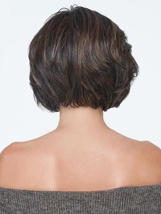 A stacked bob with multi-layering throughout