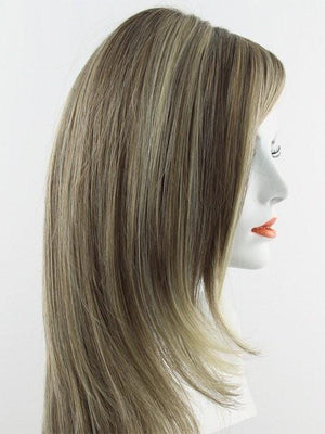 RL12/22SS SHADED CAPPUCCINO | Light Golden Brown Evenly Blended with Cool Platinum Blonde Highlights and Dark Roots