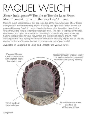 Monofilament Top Memory Cap II - Temple to Temple Lace Front