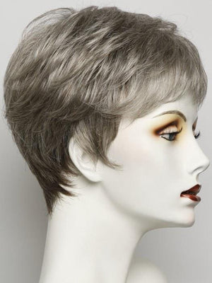 R119G GRADIENT SMOKE |  Light Brown With 80% Gray in Front Gradually Blended Into 50% Gray in Nape Area