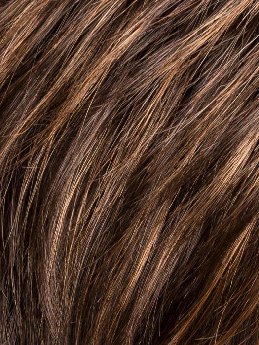 CHOCOLATE-ROOTED 6.830 | Medium to Dark Brown base with Light Reddish Brown highlights and Dark Roots